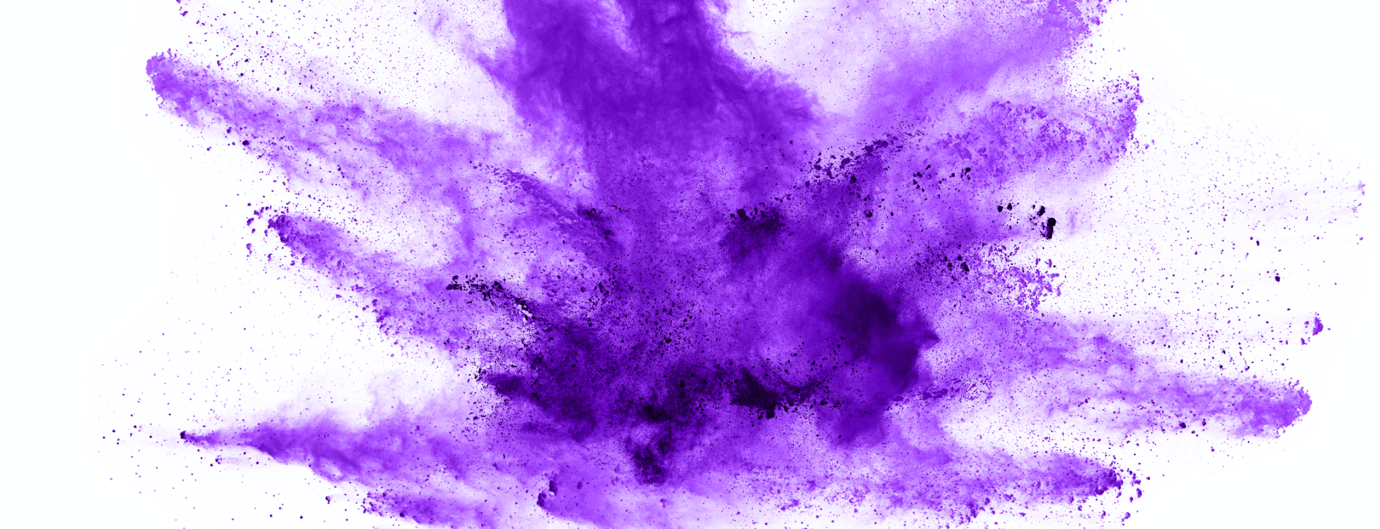 Purple paint on a white board