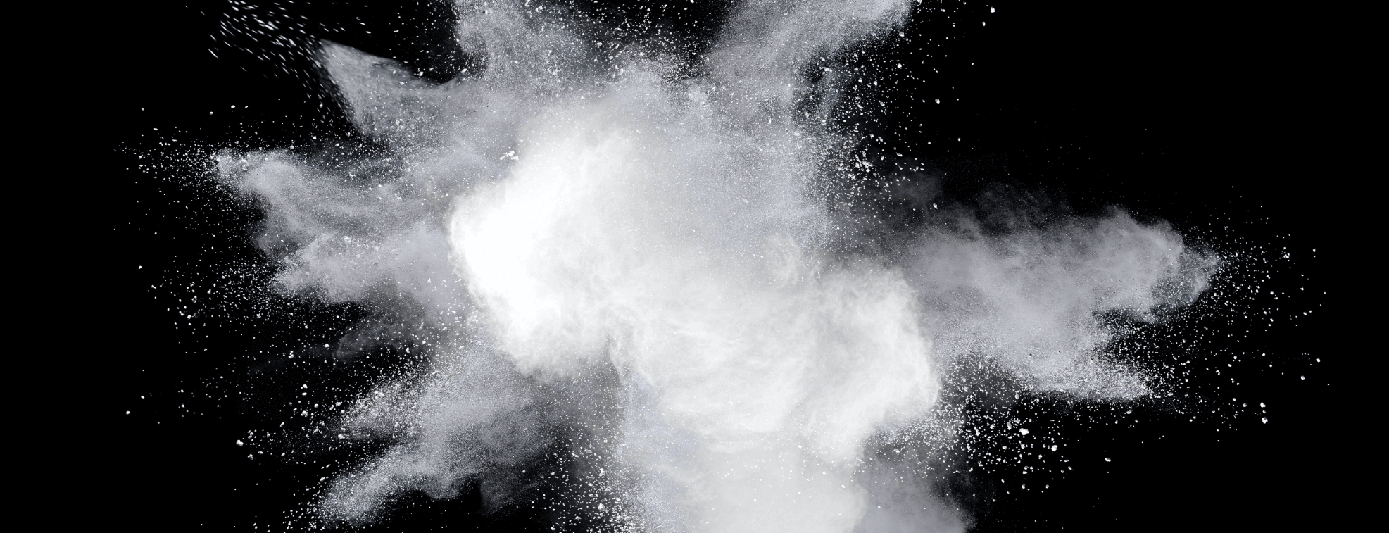 White smoke=looking paint over a black background